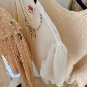 Sweater with Pearl Embellishment ✨🤍